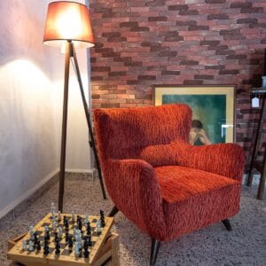 Original Vintage French Art Déco Bergère - Brick Fabric — RockFort Boutique Lebanon