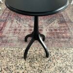 Black Side Table with Rounded Top and Elegant Legs — RockFort Boutique Lebanon