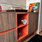 Modern Sideboard in Peach Color - 2 big drawers & 1 cabinet for Storage — RockFort Boutique Lebanon