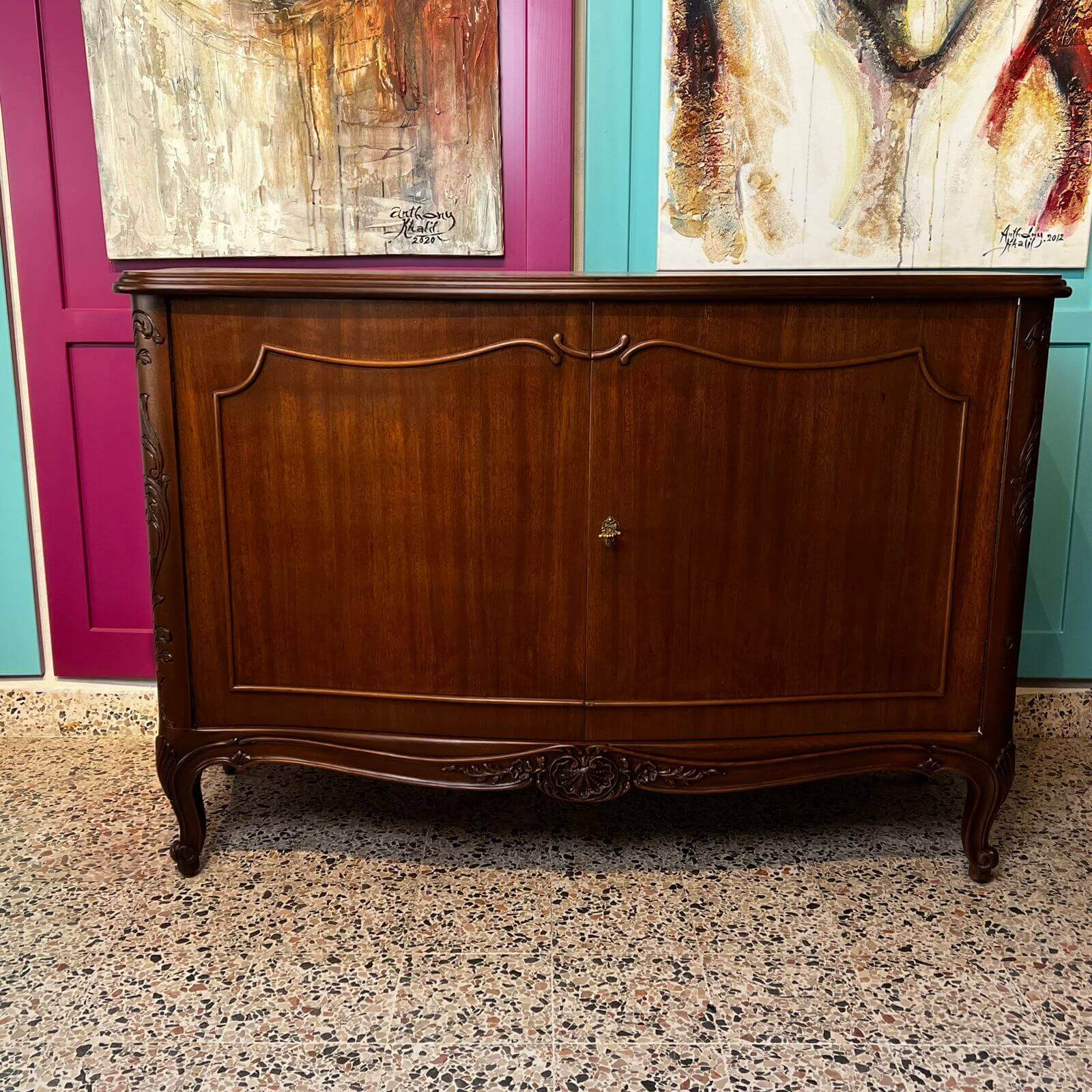 Louis XV Sideboard - Walnut Wood - Image 5