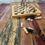 Vintage-Style Wooden Coffee Table with Steel Legs — RockFort Boutique Lebanon