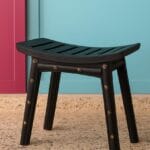 Elegant Retro Stool in Solid Wood – Simple Design — RockFort Boutique Lebanon