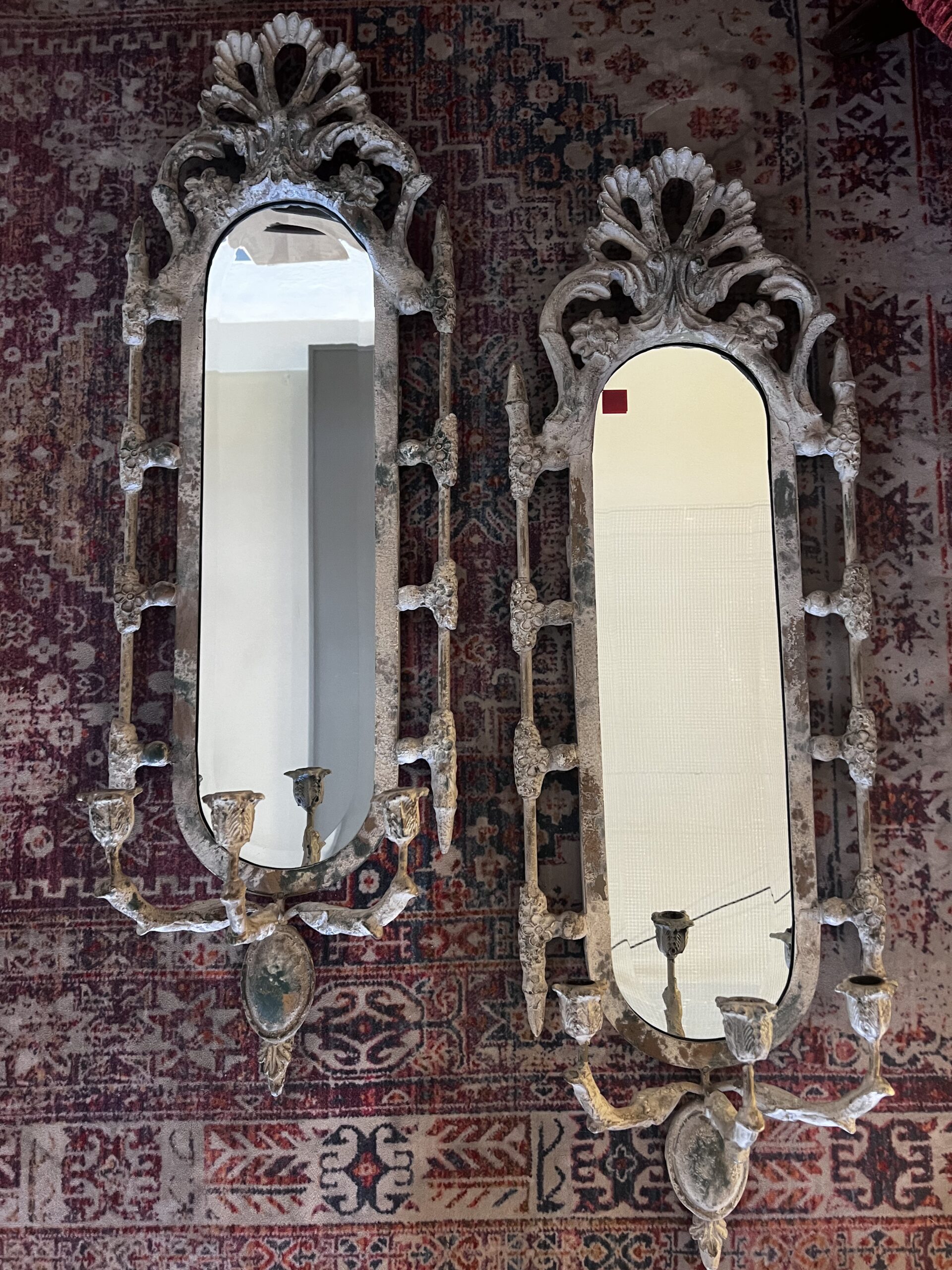 Vintage Mirror Sconces (Set of 2) – Candle Holders