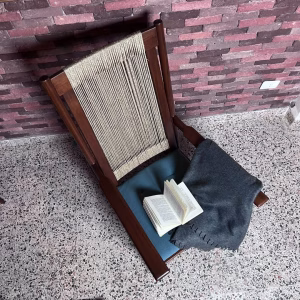 Rocking Chair - Solid Teak Wood - Seagrass Backrest - Unique Piece — RockFort Boutique Lebanon