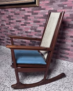 Rocking Chair - Solid Teak Wood - Seagrass Backrest - Unique Piece - Image 5