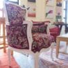 Bergère Louis XV - Rose Pattern- White Finished — RockFort Boutique Lebanon