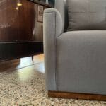 Lounge Armchair - One Seater - Fully Upholstered - Grey Color - Image 3