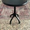 Black Side Table with Rounded Top and Elegant Legs — RockFort Boutique Lebanon