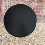 Black Side Table with Rounded Top and Elegant Legs - Image 3