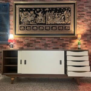 White Dressing Opened with 5 drawers