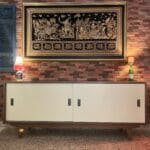 Neo-Classical Sideboard - Walnut Wood & Dirty White - Convenient Storage with a Stunning Design — RockFort Boutique Lebanon