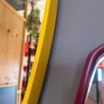 Set of 3 Colorful Modern Wall Mirrors: Yellow, Deep Blue, Dark Purple - Image 5