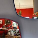 Set of 3 Colorful Modern Wall Mirrors: Yellow, Deep Blue, Dark Purple - Image 10