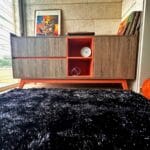 Modern Sideboard in Peach Color - 2 big drawers & 1 cabinet for Storage - Image 9