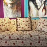 Classic Red Rose Rolled-arm Canapé/Sofa - Image 2