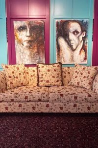 Classic Red Rose Rolled-arm Canapé/Sofa — RockFort Boutique Lebanon