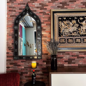 Large Marrakech Deco Wall Mirror, Steel Frame — RockFort Boutique Lebanon