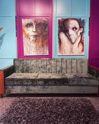 Green Velvet 3 seaters channel-tufted sofa — RockFort Boutique Lebanon