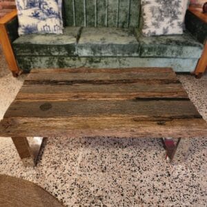 Solid Natural Wood + Chrome Legs