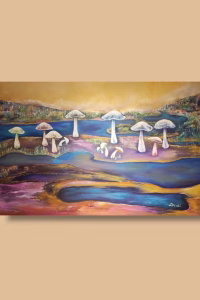 Mushrooms – Oil Painting by Didi — RockFort Boutique Lebanon