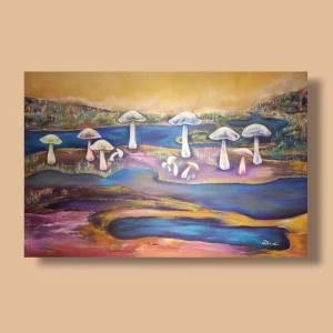 Mushrooms – Oil Painting by Didi — RockFort Boutique Lebanon