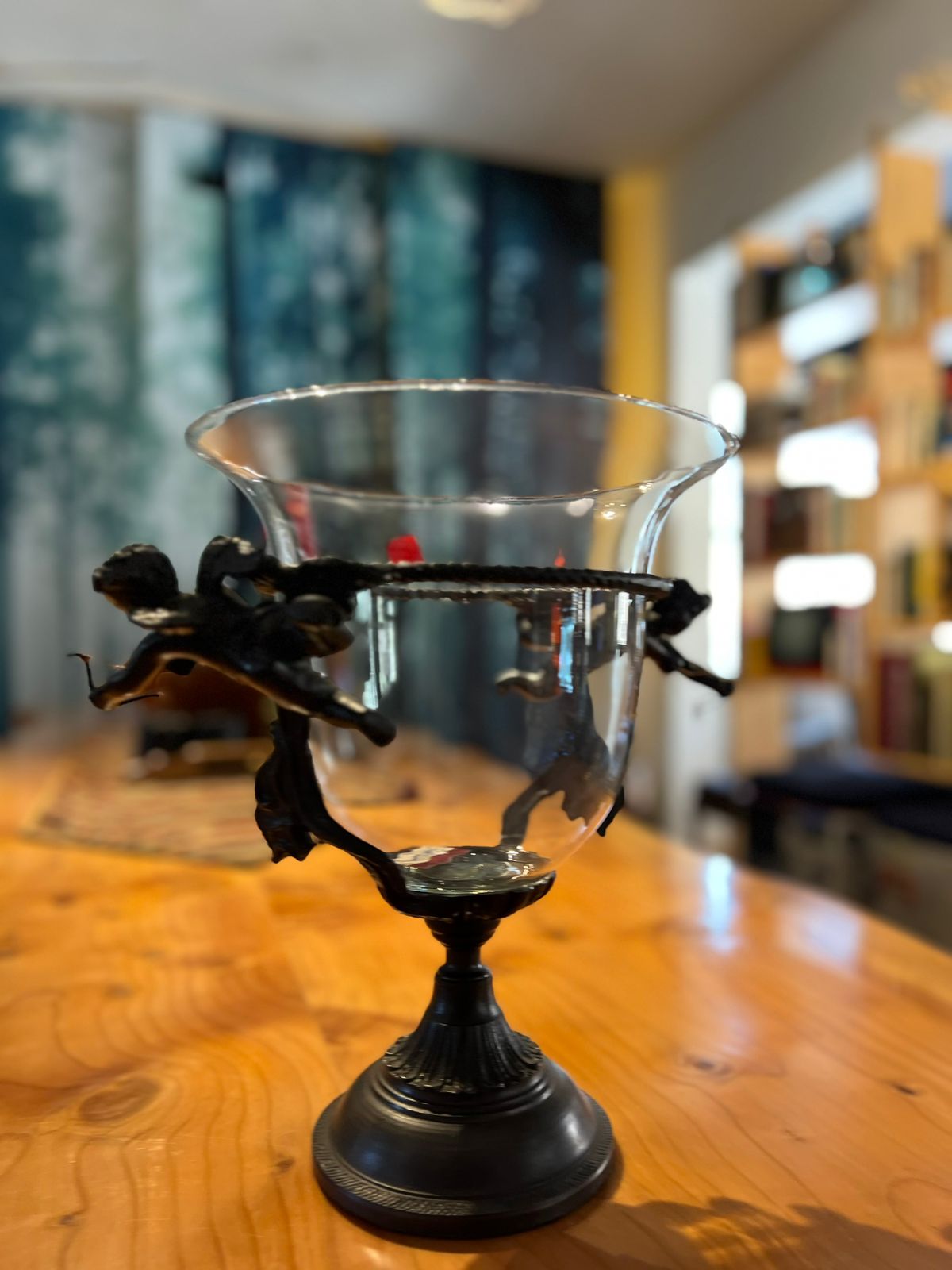 Baroque Style Glass Bowl Bronze - Image 3