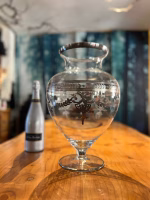 VEVA Italian Baroque Crystal Vase with Silver Ornaments - Image 2