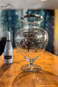 VEVA Italian Baroque Crystal Vase with Silver Ornaments — RockFort Boutique Lebanon