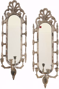 Vintage Mirror Sconces (Set of 2) – Candle Holders