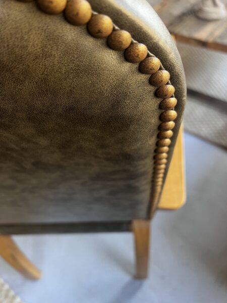 Bridge Chairs (Set of 2) – Grey Faux Leather & Oak