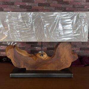 Teak Wood Table Lamp – Wrought Iron | Light & Living