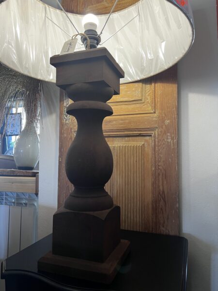 Wooden Table Lamp – Linen Shade | Light & Living