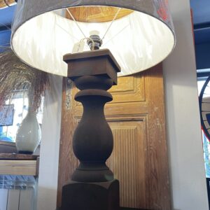 Wooden Table Lamp – Linen Shade | Light & Living