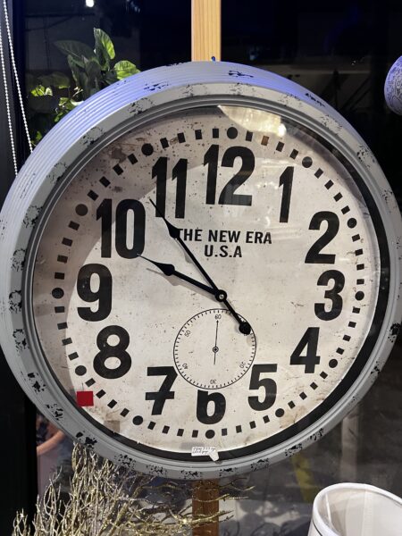 Industrial Grey Wall Clock – Vintage Home Decor
