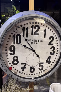 Industrial Grey Wall Clock – Vintage Home Decor