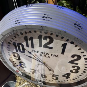 Industrial Grey Wall Clock – Vintage Home Decor