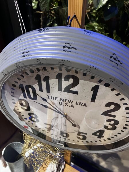 Industrial Grey Wall Clock – Vintage Home Decor