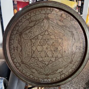 Antique Copper Tray – Authentic Middle Eastern Decor