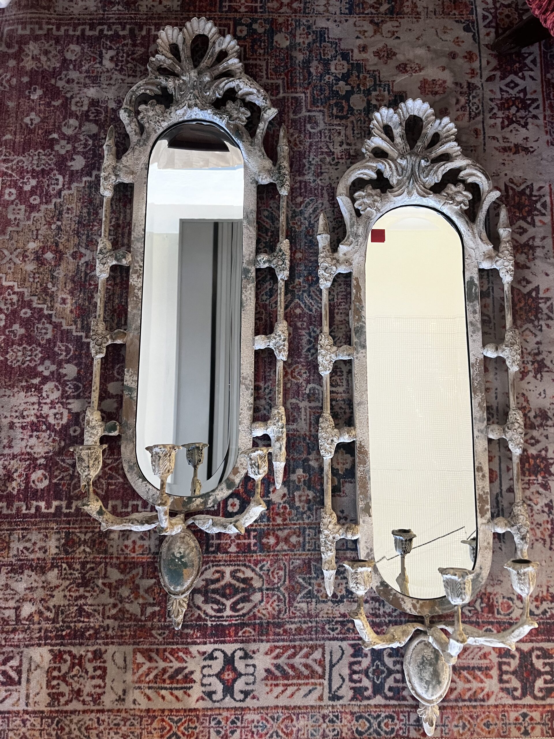 Vintage Mirror Sconces (Set of 2) – Candle Holders
