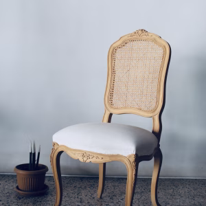 Louis XV Cane Chair – Customizable Solid Wood