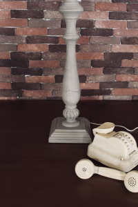 GALA SORIA Table Lamp – White Rustic | Made in France