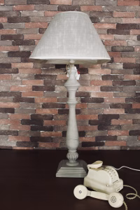 GALA SORIA Table Lamp – White Rustic | Made in France