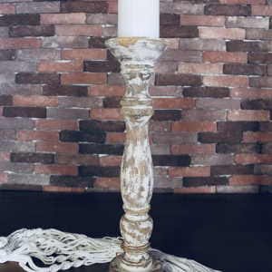 Whitewashed Wooden Candle Holders | Rustic Décor | Shop Lebanon