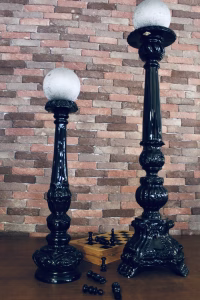 Black Baroque Candle Holders (Set of 2) | Shop Elegant Décor Lebanon