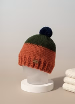 Hand-stitched Sufbeanie made from soft grey alpaca and sheep wool blend, showcasing a unique knit pattern and high-quality handmade craftsmanship