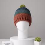 Hand-stitched Sufbeanie made from soft grey alpaca and sheep wool blend, showcasing a unique knit pattern and high-quality handmade craftsmanship